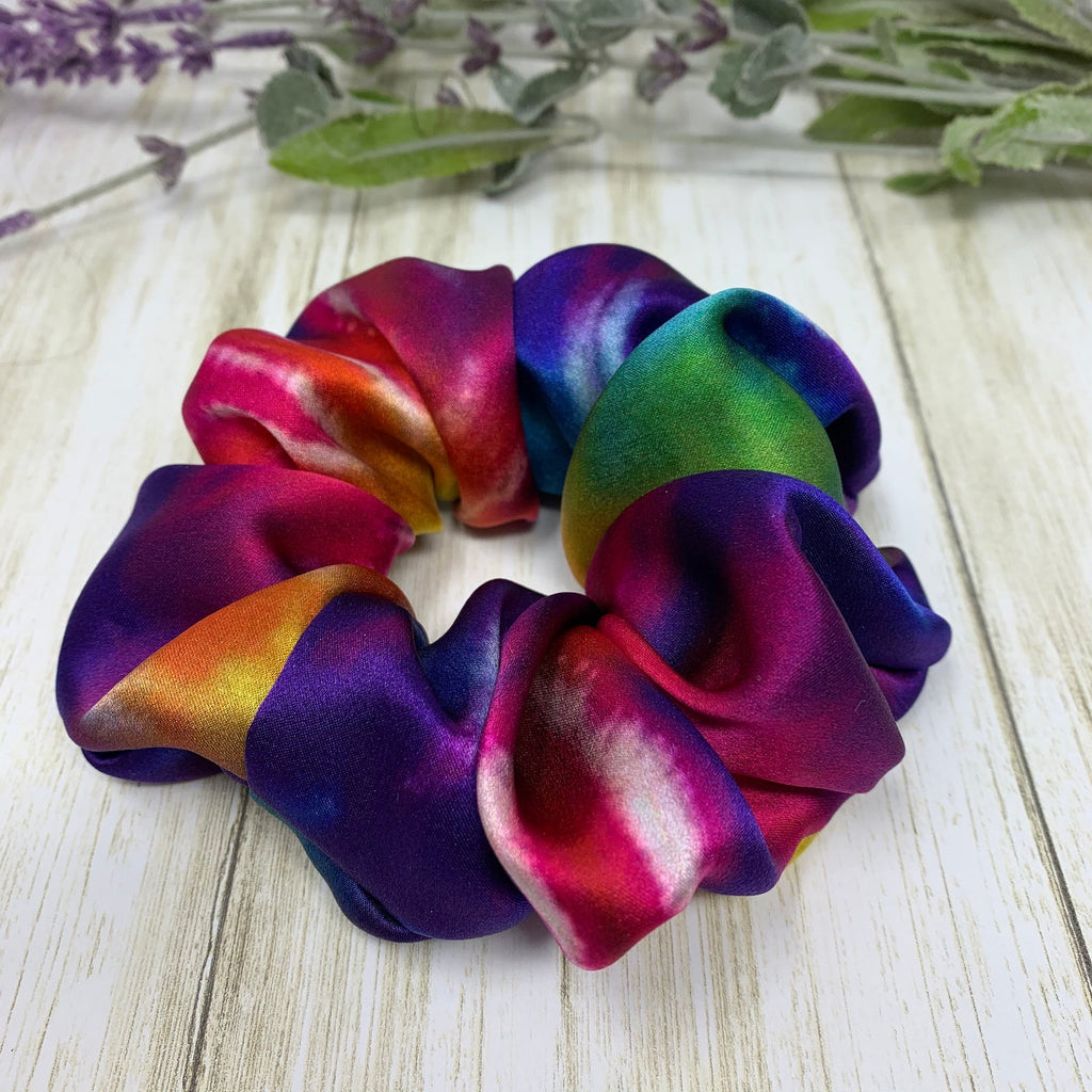 Silk Scrunchie Multi Bright Tie-Dye 2 sizes